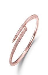 2023 New Luxury Full Diamond Cuff Bracelet for Women Fashion brand Love Nail Bracelet Classic Couple Designer Bracelets Stainless 8707625