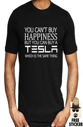 Tesla Tshirt You Can039t Buy Happiness Funny Men039s New Car Gift Tee Cool Top Cool Casual pride t shirt men Unisex Fashion7360115