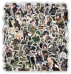 50PcsLot Cartoon Army woman soldier stickers female soldier graffiti Stickerfor DIY Luggage Laptop Skate Bicycle Sticker4807627