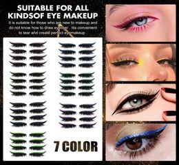 Makeup Eyeliner Eyes Sticker Reusable Eyeliners And Eyelash Sticker 4pairsset Glitter Waterproof Self Adhesive Eye Leshes Sticker4691238
