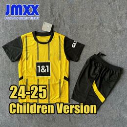 JMXX 24-25 Borussia Dortmund Child Soccer Jerseys Kit Home Away Kid GK Uniforms Jersey Football Shirt 2024 2025 Top and Shorts Children Version