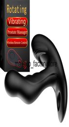 Massage 7 Mode Rotating 10 Mode Vibrating Prostate Massager Gay Toys Anal Plug Buttplug GSpot Stimulate Vibrator Sex Toys For Men5992807