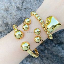 2024 Fashion Love Beaded Bracelet Personalized and Creative Gold Plated Round Female BRM37