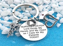 Nurses per lord Word Letter Stainless Steel Women Men Keychains Couple Lover Key Chains Key Ring Promotion lebration Gift2520330