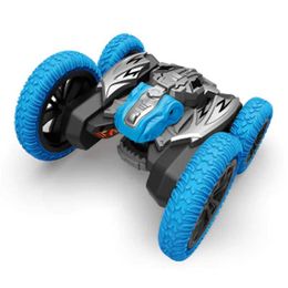 Electric/RC Car RC Stunt Car 2.4G 4CH Drift Deformation Buggy Roll Car Flip 360 Degree Rotating Vehicle Models Remote Control toys remote car G240529