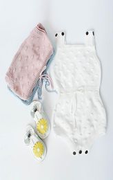 Retail Newborn Infant Kids Baby Knitted Cotton Bodysuits Rompers Spring Autumn Jumpsuit Overalls Toddler Clothes 018M EG0049810241
