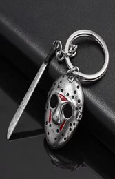 Movie Jewellery Keychain Jason Mask Black Friday the 13th Key Chain Women Men Cosplay Party Accessories Thanksgiving Gifts2506136