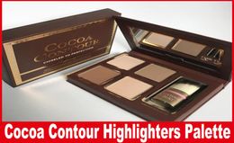 COCOA Contour Kit Highlighters Palette Nude Color Cosmetics Face Concealer Makeup Chocolate Eyeshadow with Contour Buki Brush3079987