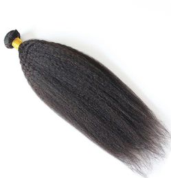 Coarse Yaki Kinky Straight Brazilian Hair Weave Bundle 100g Human Hair Bundles Yaki Straight10quot26quot Non Remy Hair2452904