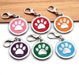 Paw Dog Tag Personalised ID s Pet s for cats and dogs Collar Accessories Engraved Tel Sex Name LJ2011118246253