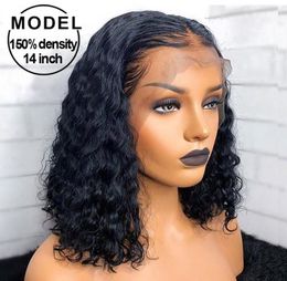 Curly Short Bob Lace Front Human Hair Wig Pre Plucked For Black Women Glueless 13x6 Deep Wave Frontal Wig Remy Lace Frontal Wigs7796912