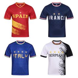 Fans Tops Tees Top 24 of the European Cup Soccer Jersey Italy France Germany Spain Football Shirts Short Sleeve for Men Quick drying T240601