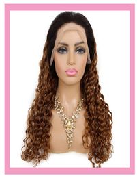 1B30 Ombre Colour Brazilian Human Hair 13X4 Lace Front Wig Deep Wave Peruvian Indian Wigs 1b 3027040966978461