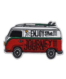 Sell Cartoon Journey Bus Embroidered Iron On Patches For Clothing Bag Hat DIY Applique 9481544