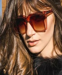 Sunglasses 2022 Quality Fashion Vintage Oversized Square SABRINA Style Women Ins Brand Design Sun Glasses UV4007024540