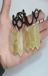 Natural Yellow Citrine Quartz Crystal Pendant Necklace Chakra Rock Stone Healing1874425