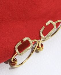 Womens Earring Luxury Designer Jewellery Ear Studs Diamonds Earrings For Women Delicate Letter Earrings High Quality Gold Ladies Jew9830111
