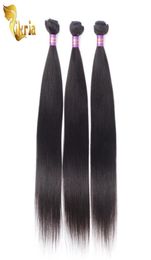 Indian Peruvian Malaysian Brazilian Weave Bundles Remy Hair Straight 100 Human Hair 830 Inch Natural Black Colour Hair Wefts62315095014497