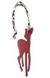 Famous Designer Luxury Real Silk Genuine Leather Seahorse Deer Keychain Backpack Pendant Animal Key Chain Women Bag Charm H09152609869