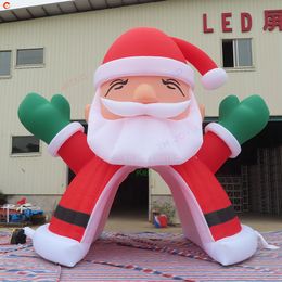 Free Air Ship Outdoor Activities Custom Made Santa Claus Inflatable Tunnel Dome Tent for Sale