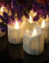 Pack of 6 Flickering LED Candles with Timer Battery Electronic Bougie Mariage Tea Lights Anniversaire 6 Hours on 18 Hours Off5524043