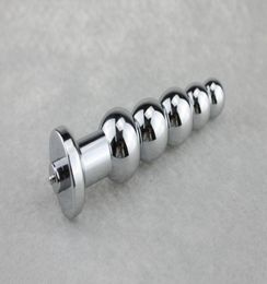 Electric Shock Butt Beads Toy Anal Plug Insert Stainless Steel Metal Plated Sexy Stopper Massage Anal Toys Female Male Sex Toys1448838