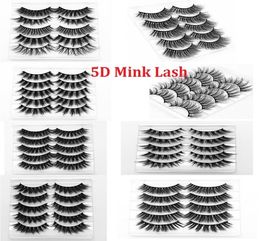 Fast Delivery by DHLHigh End Market 5D Mink Lahes Natural Thick 5D Mink Eyelashes GLB Series 5D Mink Lash Extensions 5 Pairs9616472