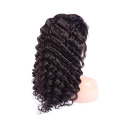 Peruvian Human Hair 13X4 Lace Front Wig Natural Colour Deep Wave Wig Hair Products 1032inch Deep Wave97988973445899