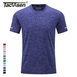 TACVASEN Quick Dry Summer Tshirts Mens Running Jogging Tshirts Crew Neck Athlete Sports Gym Fitness Pullover Reflective Shirts 240601