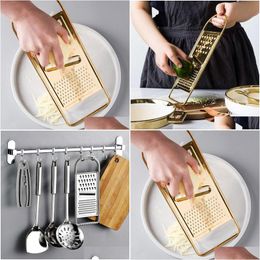 Fruit Vegetable Tools Rose Gold Titanium Plane Grater Brass Stainless Steel Skin Scraper Wire 1223326 Drop Delivery Home Garden Kitche Dhi01