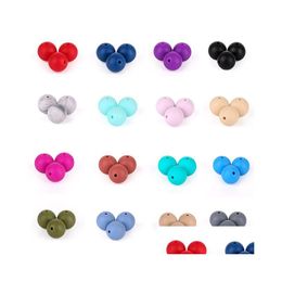 Other 12Mm Sile Teething Beads Round Loose Organic Nursing Baby Chew Bpa Food Grade Diy Necklace Pacifier Drop Delivery Jewellery Dhgn1