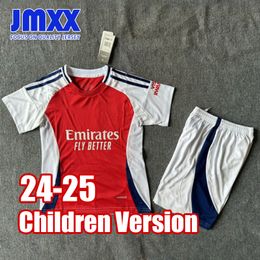 JMXX 23-24 Arsenaol ARS Child Soccer Jerseys Kit Home Away Kid GK Uniforms Jersey Football Shirt 2024 2025 Top and Shorts Children Version