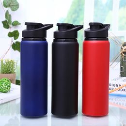1PC Stainless Steel Sport Water Bottle Metal Aluminium With Handle fof Gym Bike Sports Bottles High Quality Business Gifts 240529