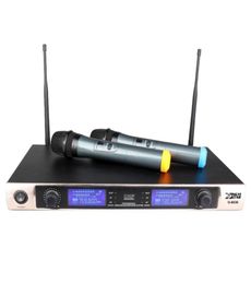 U8630 Karaoke UHF Wireless Microphone System Microfono Inalambrico Professional Dual Channel Cordless Receiver 2 x Handheld Mic Vo8545740