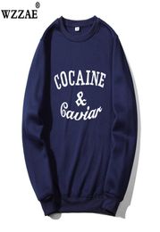 2020 New Cocaina Caviar Men Sweatshirts Letter Sweatshirt Mens Hoodies With Hat Hoody Big Pocket Hip Hop Hood Pullover Top Male X19450776
