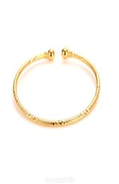 2022 Brand New Can Open Fashion Dubai Bangle Jewelry Solid Fine Yellow Gold Gf Bracelet for Women Africa Arab Items Select A4269575