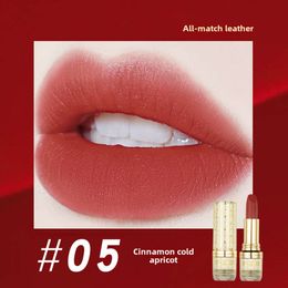 Mack Andy Velvet Essence White Lipstick Hållbart vattentätt utseende God Hot Red Cup Lipstick No Stain 752
