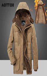 Winter Men Hooded Parkas Fur Linner Thicken Jacket Male Casual Overcoat Hat Detachable Coats Man Jaqueta Masculina Plus Size 4XL 29235060