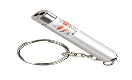 New 2 in 1 White LED Light and Red Laser Pointer Pen with Keychain Flashlight7668456
