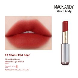 مصمم أحمر الشفاه Mack Andy Love Cloud Velvet Lipstick Soft Mist Mist غير مقاوم للماء ولا يتلاشى طالب سهل أحمر شفاه أبيض عادي 256