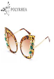 Cat Eye Sunglasses Women Brand Designer Sun Glasses Black Frame Gradient Oversized Polarised Driving With Box And Case5094430