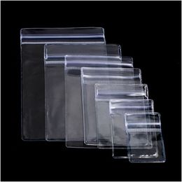 Tags, Price Card Clear Pvc Zipper Lock Bag Mini Small Reclosable Sealing Transparent Bags Jewellery Arts Crafts Packing Pouches Drop D Dhr7D