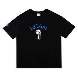 Men's T-Shirts Europe American Trend Brand Noah Short Sleeve Classic Black White Casual Simple T-shirt Men Women Summer New NAOH Top T240531
