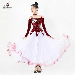 Stage Wear Modern Dance Clothes Women Dancewear Ballroom Dress Carnival Come Girls Waltz Adult Competition 2024 New Stage Suit Jazz Wear Y240529