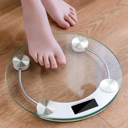 Body Weight Scales Fashionable circular weighing scale LCD display with sturdy glass electronic bathroom gym intelligent weighing scale digital scale G240529