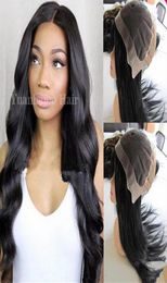 Full Lace PU around Wig 9A Silky Straight Indian Virgin Human Hair Swiss Lace with Thin Skin Perimeter Wigs for Black Woman Fast E4682020