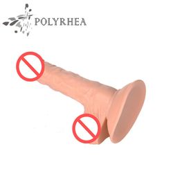 Adult Sex Toys Dildo Soft Silicon Flesh Color Dildo Strong Suction Cup Artificial Penis Dildo Women Adult Huge Penis Sex Products1511052