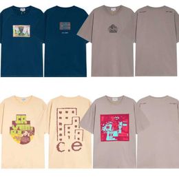 Men's T-Shirts CAVEMPT Crewneck Mens T-shirt Japanese style CAV EMPT Tee C.E rectangular graphic T-shirt Harajuku J240530