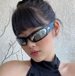 Sunglasses 2022 Moon Rectangular For Women Man Vintage Outdoor Cycling Sports Hip Hop Punk Sun Glasses UV400 Trend Female5435683