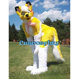 White Fur Fox Dog Husky Mascot Costume Furry Suit Fursuit Halloween Christmas Birthday Party Gift Mascot Costumes